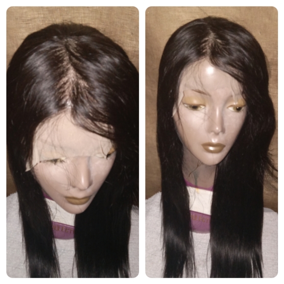 20" Brazilian unprocessed lacefront glueless human hair wig - Picture 2 of 7